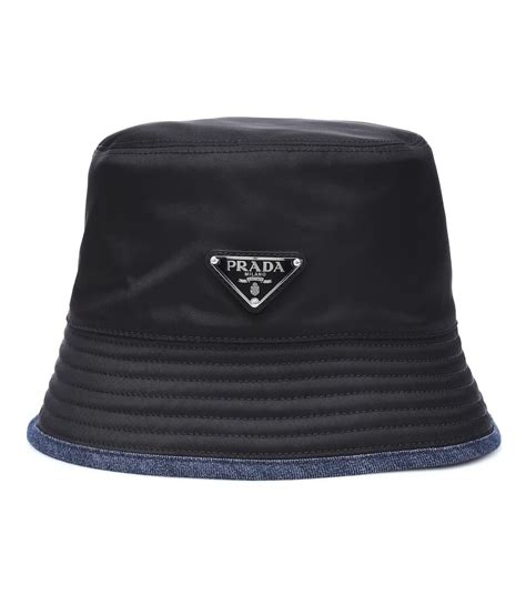 prada nylon hats|Prada denim bucket hat.